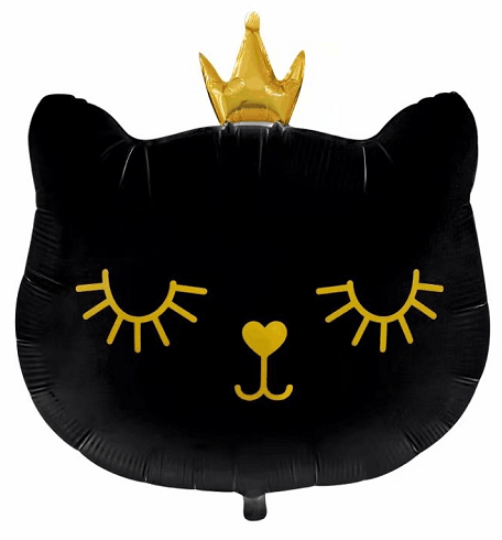 Фигура Кошка в короне черная CGI 76x64см