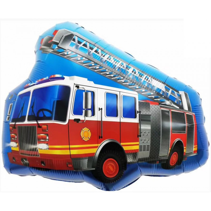 Пожарная машина на синем 80 см