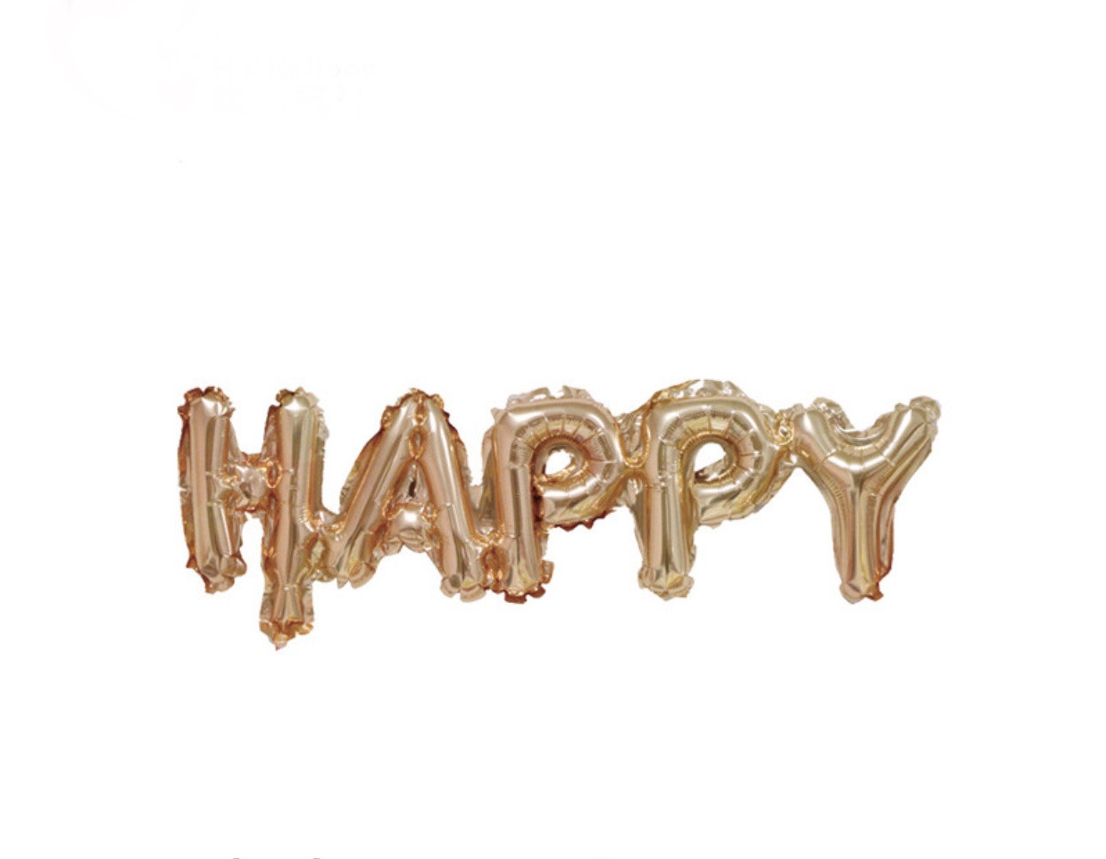 Надпись "Happy" розовое золото 45 см