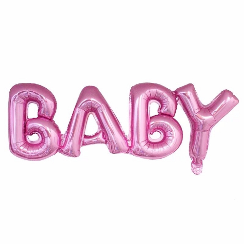 Надпись"Baby" розовая 80*30 см.