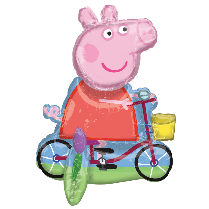 Ходячая фигура  Свинка Пеппа на велосипеде 55*45см