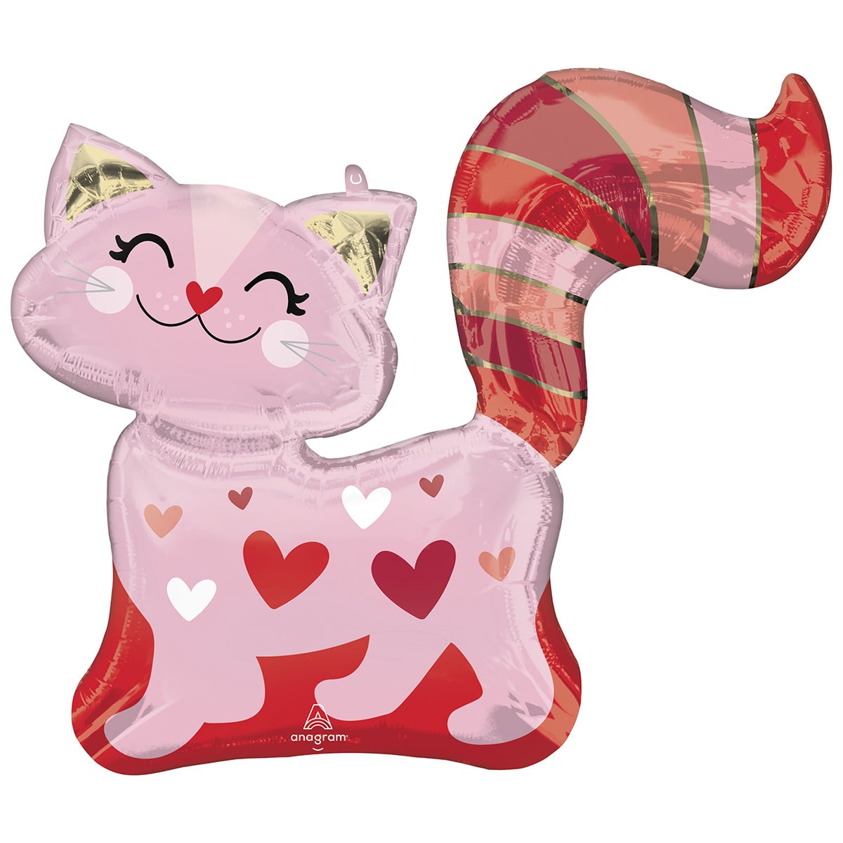 Шарик Кошечка розовая с сердечком 