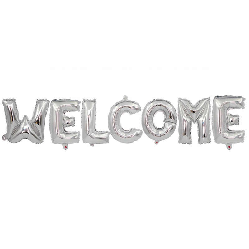  Фольгированная надпись-серебро Welcome(Добро Пожаловать)