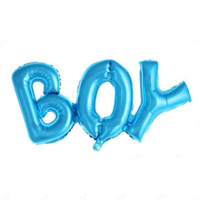 Надпись "Boy" голубая 91*36