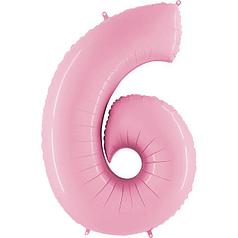 Цифра 6 розовая