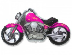 Шар с гелием Мотоцикл малиновый