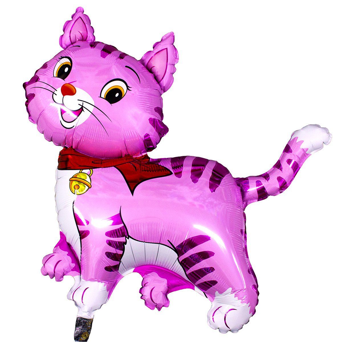 Кошечка с шарфом розовая