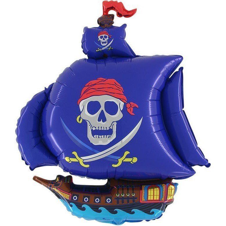 Корабль пиратский синий