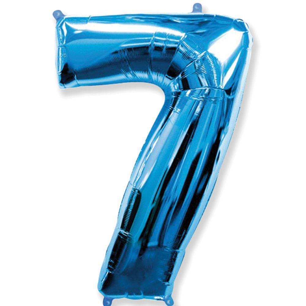 Цифра 7 синяя