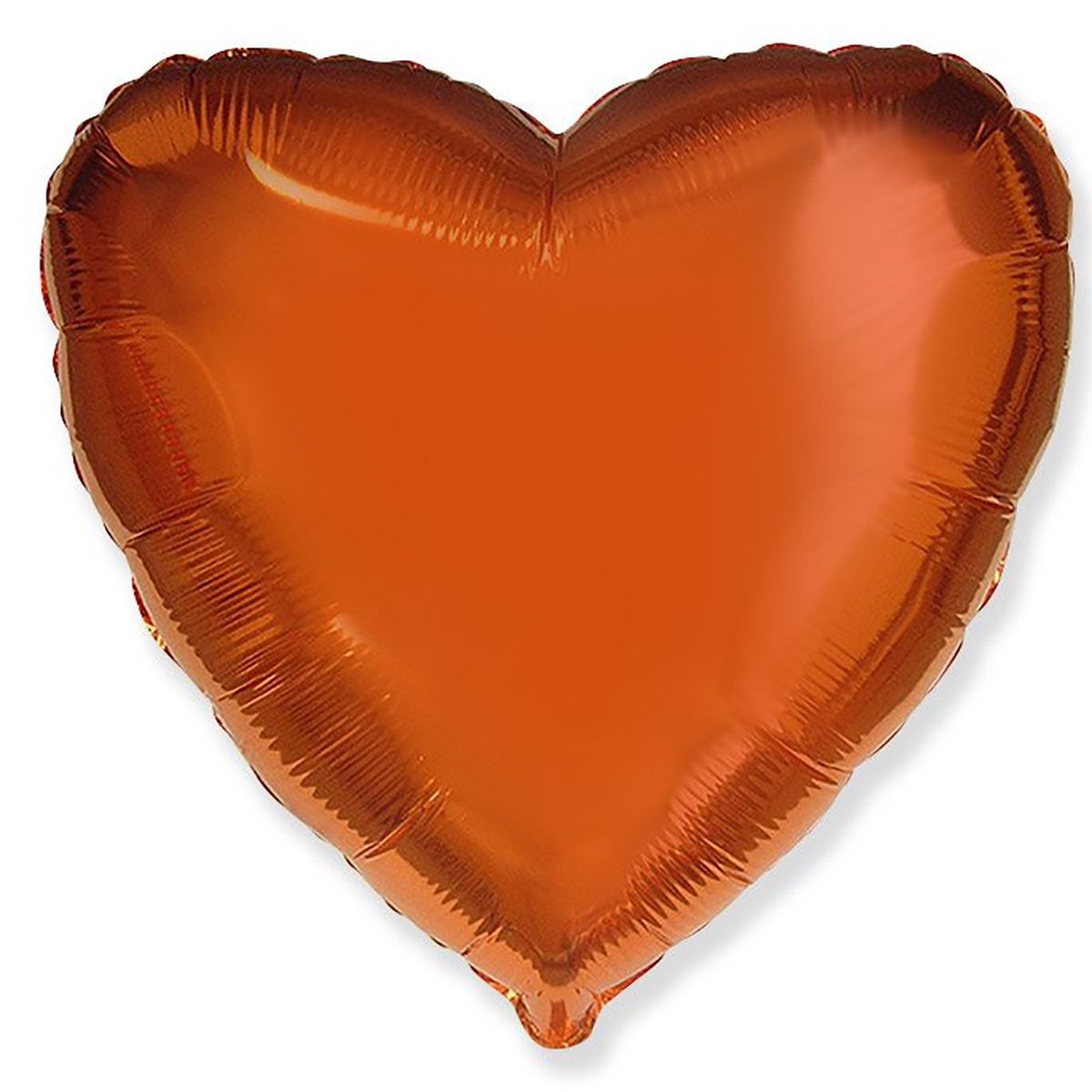 сердце металлик оранжевая 46см
