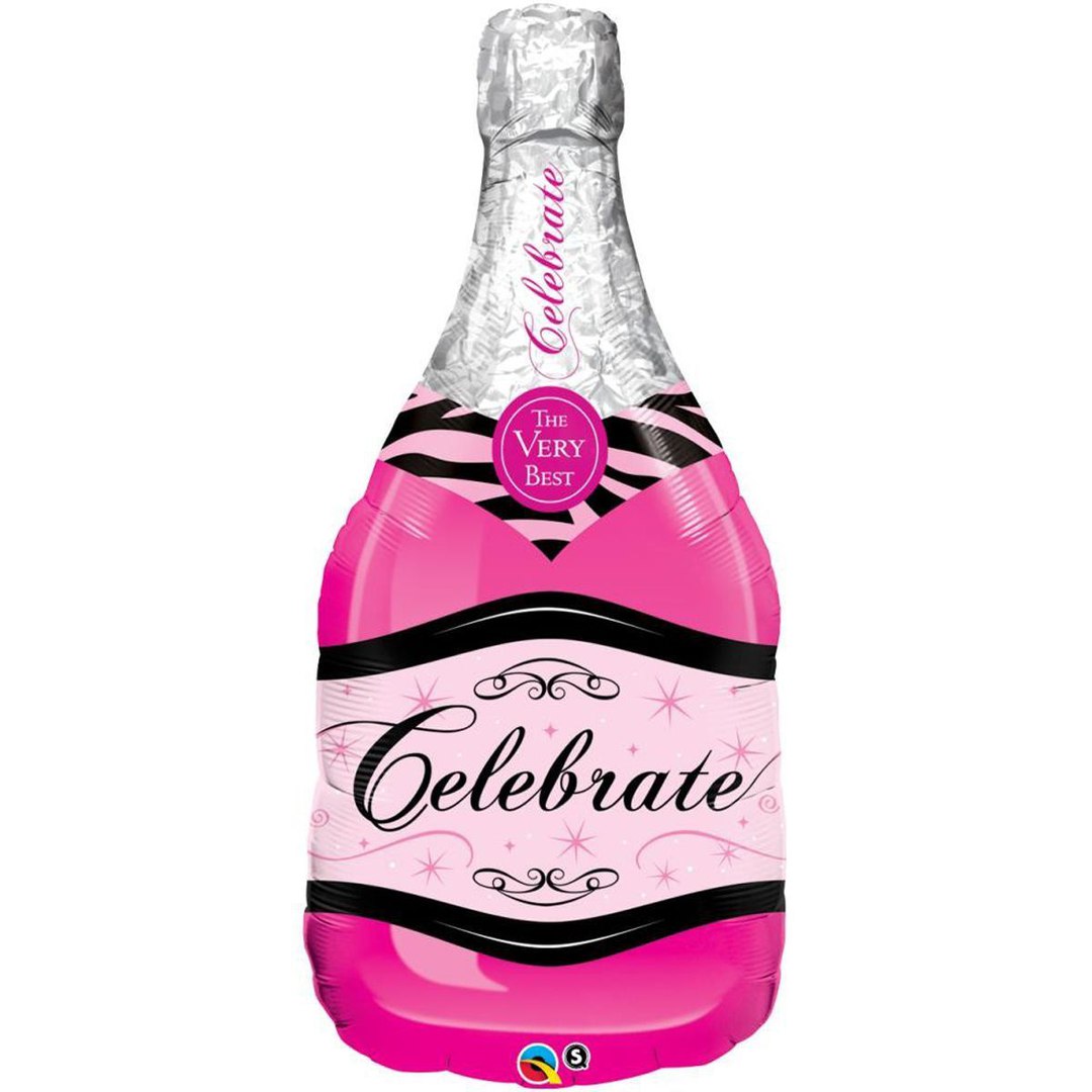 Розовая бутылка шампанского